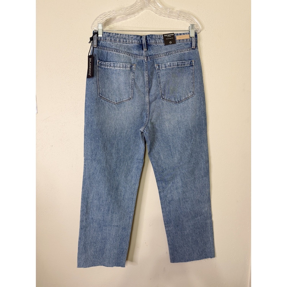BlankNYC The Baxter Ribcage Straight Leg Jeans Blue Distressed Size 29 High Rise - Picture 2 of 13
